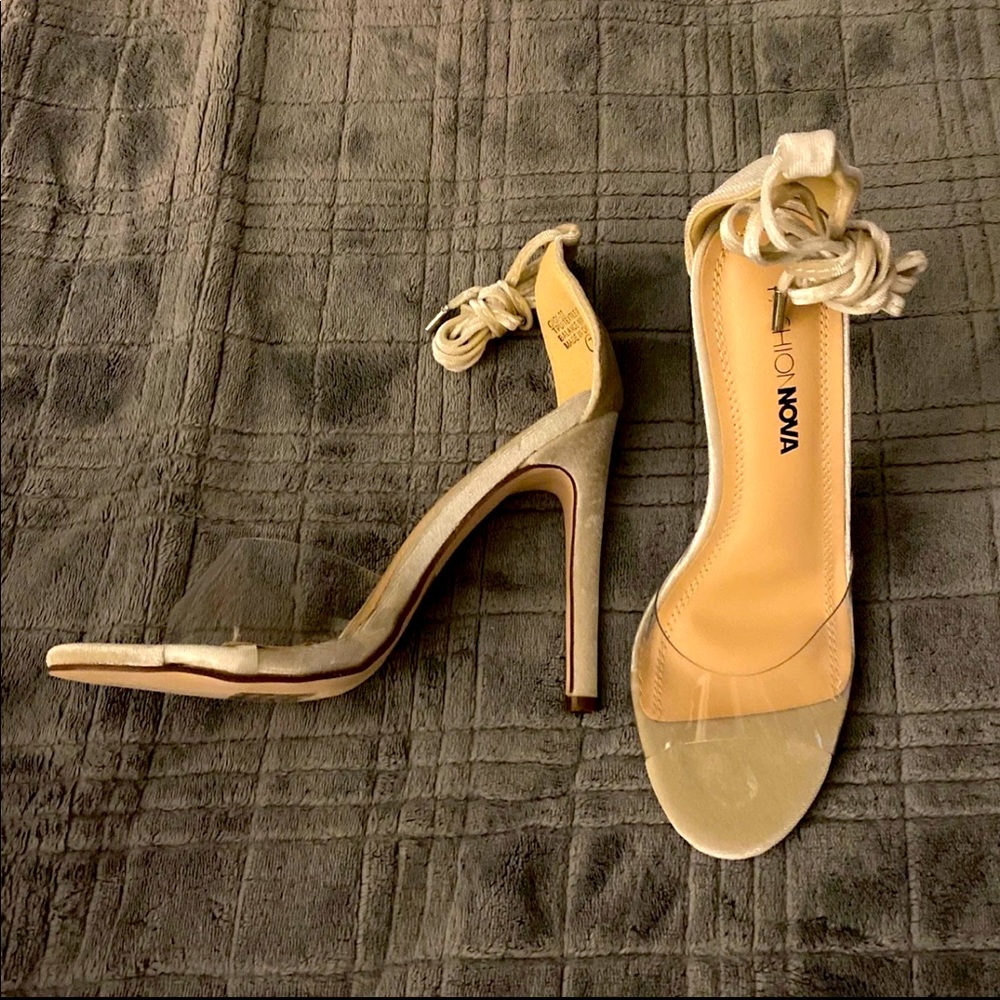 Fashion Nova
Brand new with box 
Name: Gigi Clear Toe heel